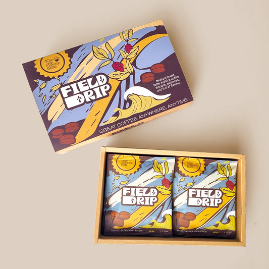 Premium drip coffee bags box with 10 sachets – Freshly roasted coffee. Based in Noosa Heads, perfect for on-the-go brewing.
