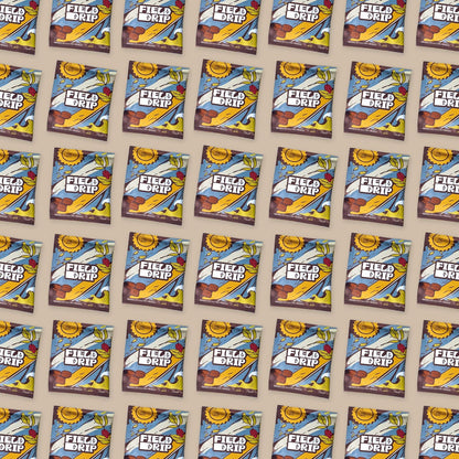 Pattern of individually sealed Field Drip specialty drip coffee bags